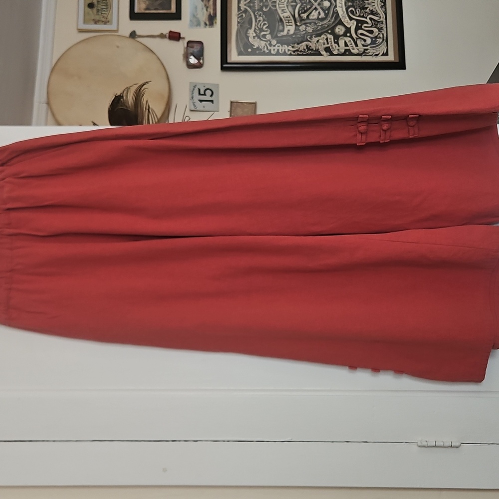 Women's Wide Leg Pants - Red